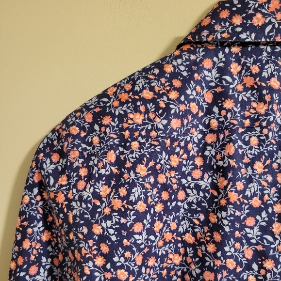 L.L. Bean Floral 3/4 Sleeve Button Down, XS - Picture 10 of 12